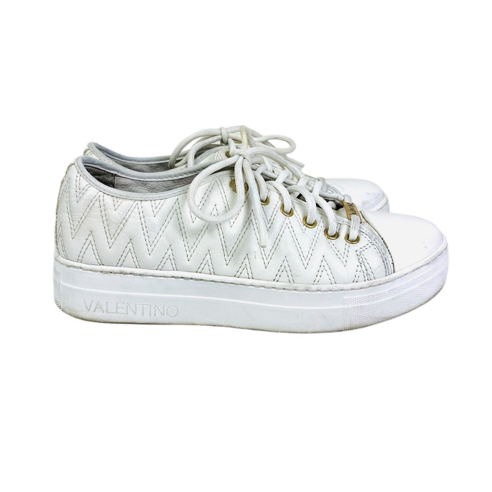 Valentino White Quilted Sneakers